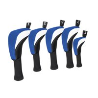 Magideal - 5 Piezas De Fundas Para Cabezas De Palos De Golf, Fundas De Madera Para Cabezas De Golf, Funda Protectora Antiarañazos Para Suministros De Golf Para D Azul