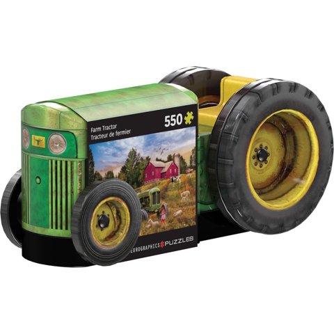 Jigsaw Puzzle Eurographics Tractor En Lata Con Póster, 13 X 19 Cm