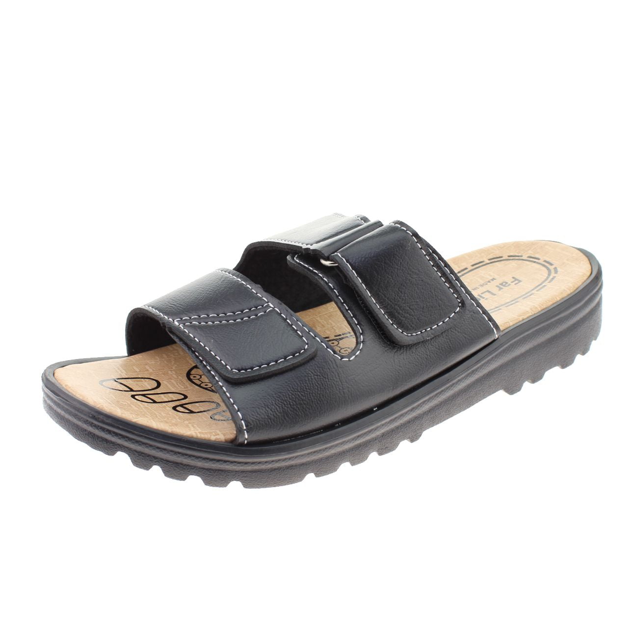 Sandalia Confort Negro Vía Franca