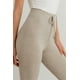 thumbnail image 3 of Saronite Leggings de Cintura Alta y Largo Completo de Punto Acanalado de Algodón Básico, Gris (para Mujer), 3 of 4
