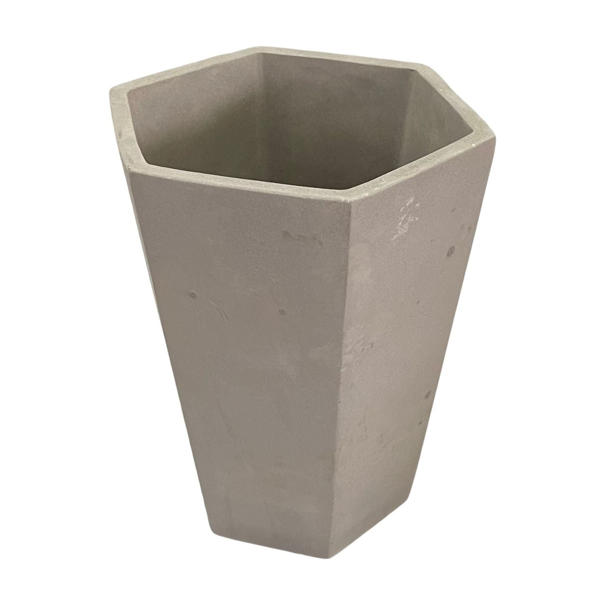 Pottery - Maceta Cemento Hexagonal 17cm - 642