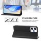 thumbnail image 3 of Funda Billetera con Soporte para Xiaomi Redmi 12 4G/5G Bloqueo RFID Plegable Negro, 3 of 6