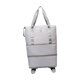 thumbnail image 3 of Bolsa De Lona Con Ruedas Para Ropa, Bolso De Mano Con Ruedas Para Exteriores, Deportes, Fitness, Gris, 3 of 5