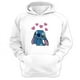 thumbnail image 1 of Polerón Canguro Extraterrestre Azul Blanco Talla L Unisex, 1 of 3