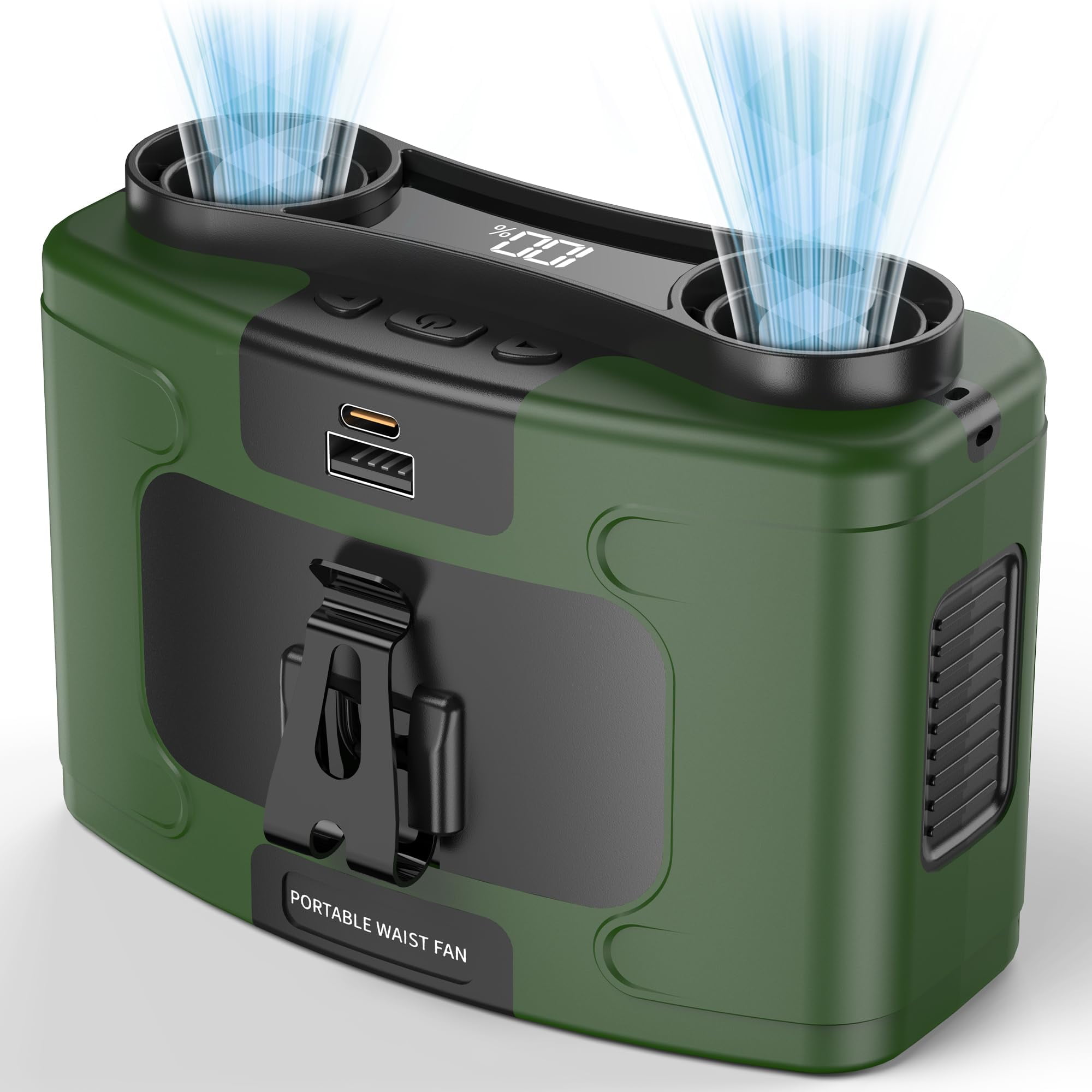 Ventilador De Cintura Portátil Panergy 20000 Mah Con Batería Recargable