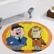 thumbnail image 5 of El Gordo y el Flaco Alfombra Redonda de Felpa Coral, Antideslizante, No Desprende Pelusas, Lavable y Duradera para Salón, Dormitorio y Habitación de Niños 60cm, 5 of 6