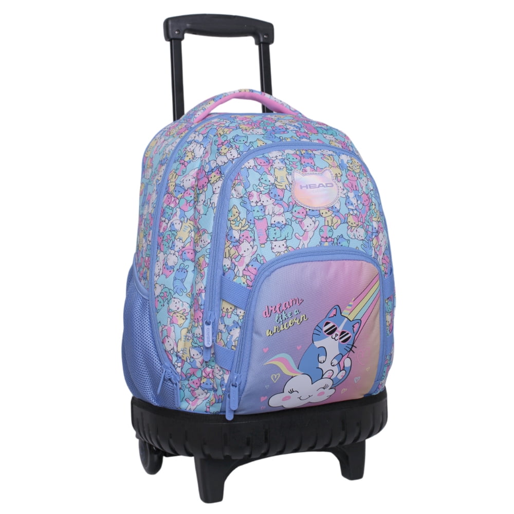 Mochila Ruedas Infantil New Kodiac Cutie Cat Lavanda Head