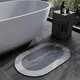 thumbnail image 4 of Alfombra Tapete Absorbente Para Baño Antideslizante Hogar Color Gris Ovalada, 4 of 4