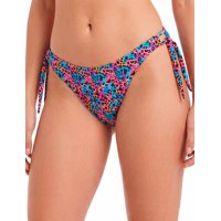 Samia - Bikini Mujer Calzón Clásico Con Amarras Estampado Negro