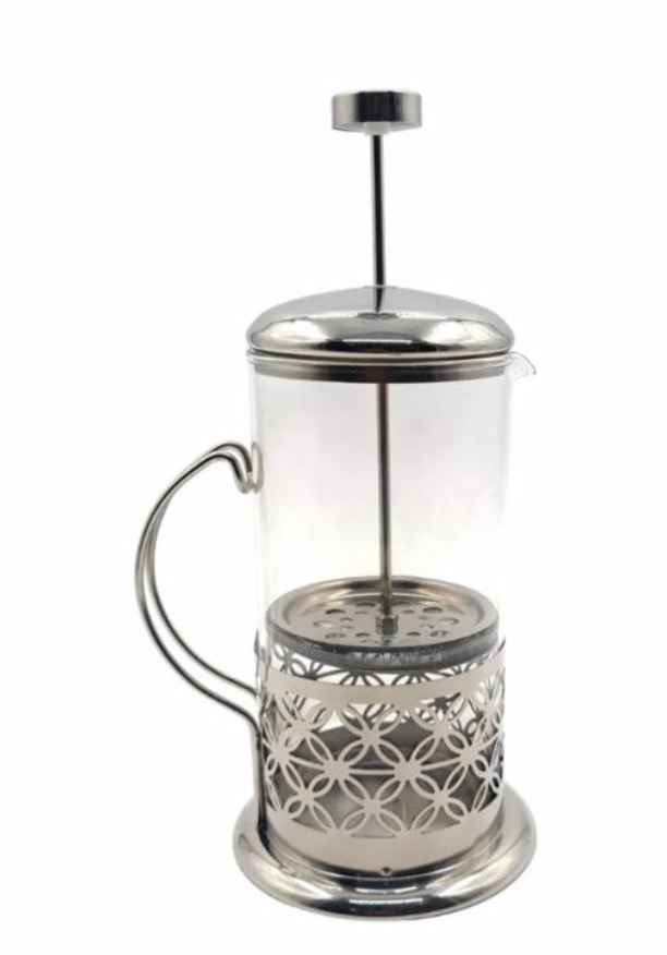 Tomasstore - Tetera Cafetera De Vidrio Francesa 350Ml Acero Inoxidable