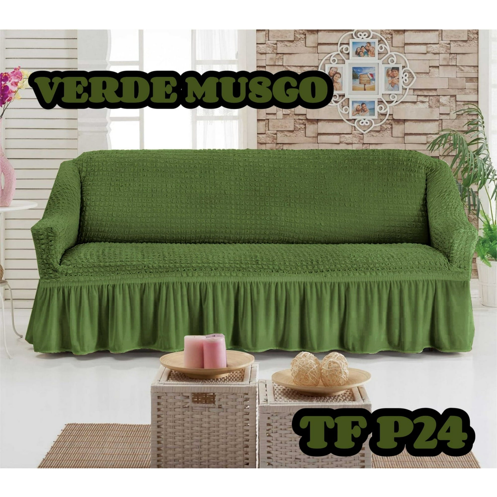 Angeles Del Hogar - Funda Cubre Sofa Sillon Cuadrille Turco 3 Cuerpos