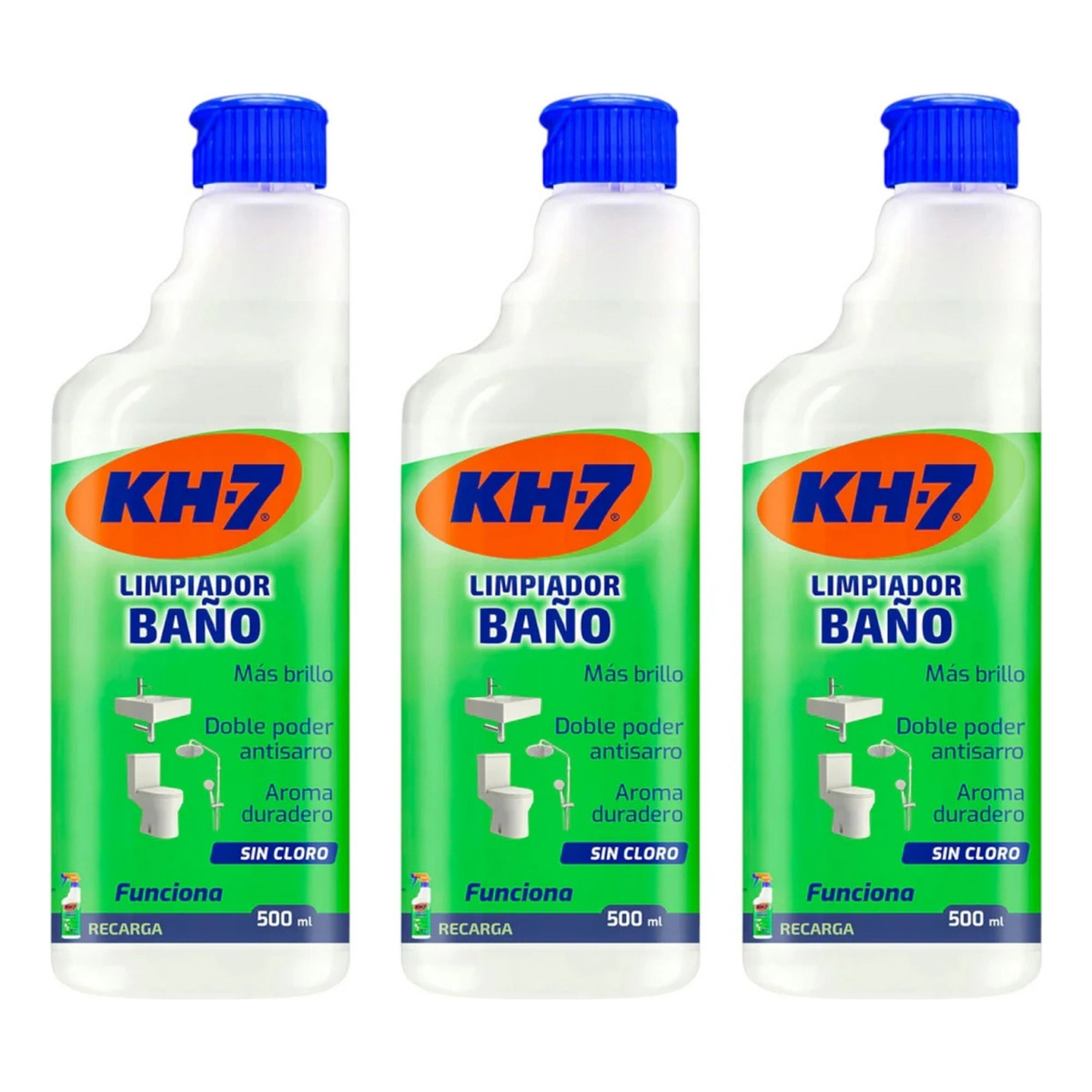 Kh-7 Multiuso Limpiador Baño Manchas Sarro Recarga 500ml X3