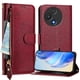 thumbnail image 1 of Funda Billetera Cremallera para TCL 60R con Porta Tarjetas, Soporte y Correa Rojo, 1 of 5