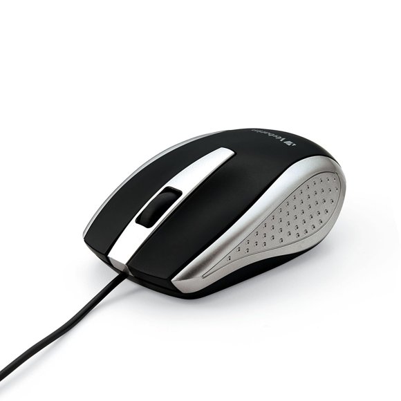 Ratón Verbatim Óptico USB con Cable Plateado