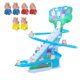 thumbnail image 2 of Juguetes De Pista Eléctrica, Pista De Carreras, Tobogán, Escaleras, Juguetes Montessori Para Bebés, Juguete Interior, 6 Cerdos, 2 of 5