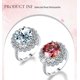 thumbnail image 2 of Anillos de Moissanita Roja/blanca de 5 Uds para Mujer Corte Redondo Color D VVS1 Anillos de Compromiso de Diamante Plata Esterlina 925 Aniversario Promesa Anillos de Boda con Certificado, 2 of 8