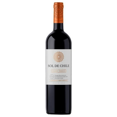 Vino Tinto Cabernet Sauvignon Botella 750 Ml Sol De Chile