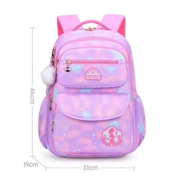 MINISO Girl Children Backpack School Bag Back Pack Pink for Kid Child Teenage Schoolbag Primary Kawaii Cute Waterproof Little
