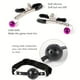 thumbnail image 2 of 7pcs Beginner-Friendly BDSM Restraint Set with Ball Gag, Handcuffs, Ankle Cuffs, Blindfold, Collar, Nipple Clips, and Whip - Perfect for Couples and Adults for Intimate Play and Pleasure, 2 of 3
