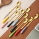 thumbnail image 4 of XmhyTop 2 piezas Cucharas para Postres de Acero Inoxidable Oro rosado, 17.5x2.4 cm - Ideal para Helados, Flanes y Decoración de Postres, 4 of 5
