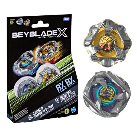 Beyblade X Calibur Samurai 6-70M Y Obsidian Shell 3-85S