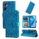 thumbnail image 5 of Funda tipo cartera FOXDOCK para Infinix Hot 20 4G , diseño girasol en relieve, cuero PU, cierre magnético, soporte y tarjetero, 5 of 5