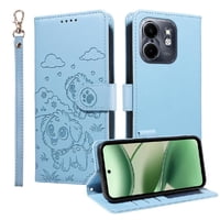 Funda Billetera Foxdock Compatible Con Infinix Smart 9 4G, Diseño Perrito Tierno, Ranuras Para Tarjetas Y Soporte Plegable