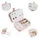 thumbnail image 3 of Caja de accesorios de viaje con letra REGALWOVEN Organizador de almacenamiento de cuero PU para mujeres y niñas Regalos de cumpleaños Rosa J, 3 of 7