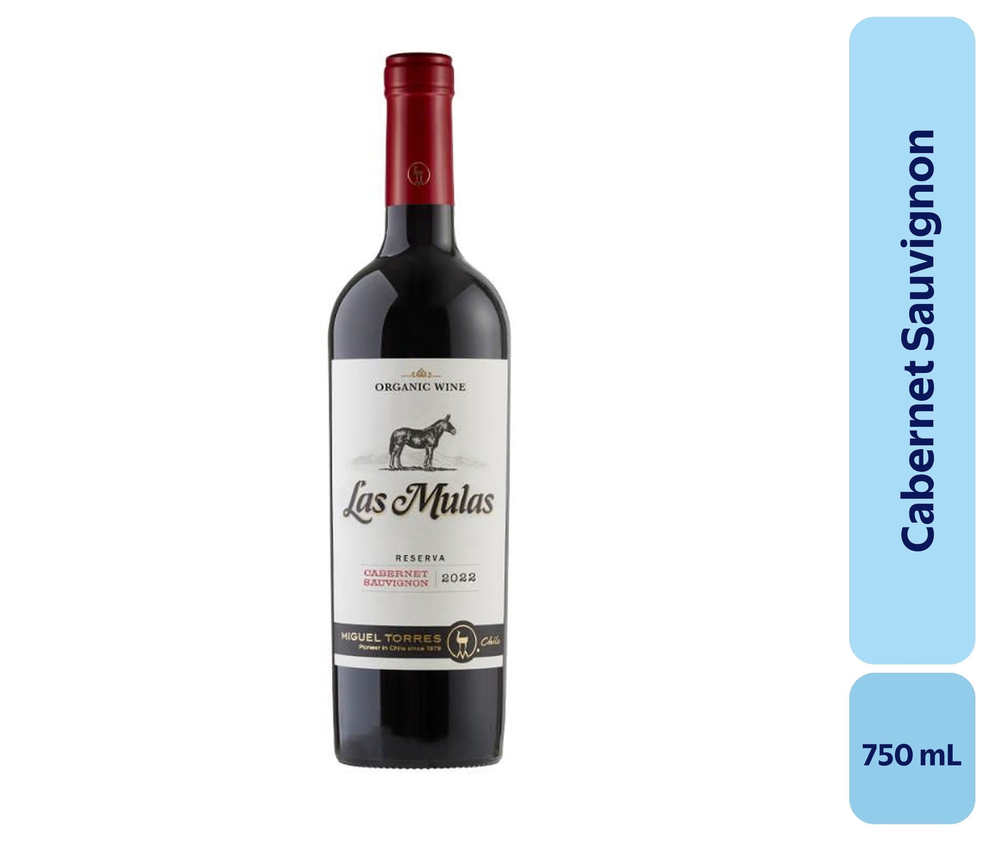 Vino Cabernet Sauvignon Botella 750 mL Las Mulas
