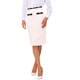 thumbnail image 1 of Falda Lápiz de Tweed INSPIRE CHIC para Mujeres, Faldas Midi de Cintura Alta, Largo a la Rodilla, Decoración de Botones, Bodycon, Faldas de Oficina con Cinturón L Rosa Claro, 1 of 6