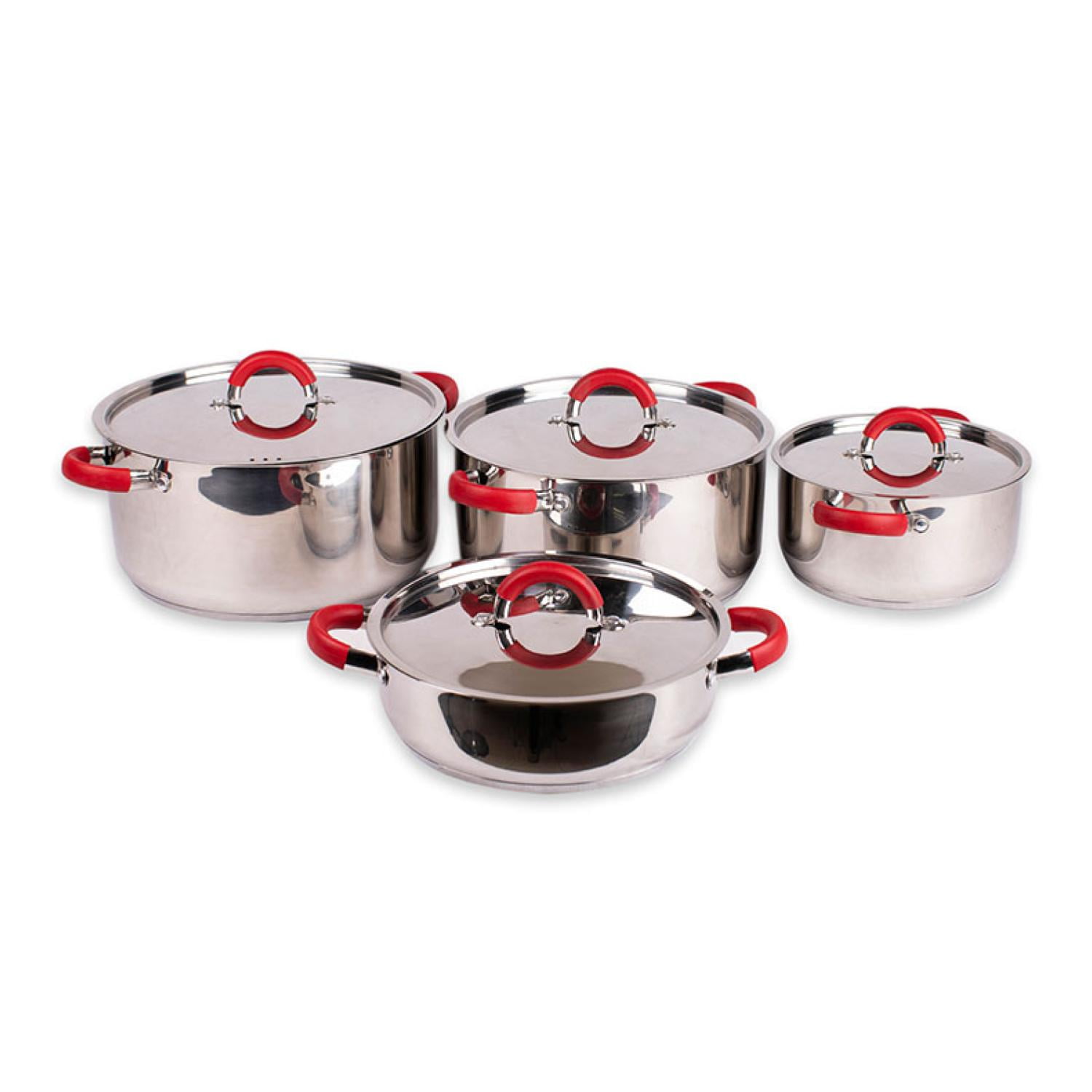 Arte Andino - Set De Ollas Bateria De Cocina 8 Piezas Inoxidables