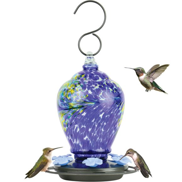 Comedero para colibríes NATURE'S WAY AGF2 de vidrio soplado a mano