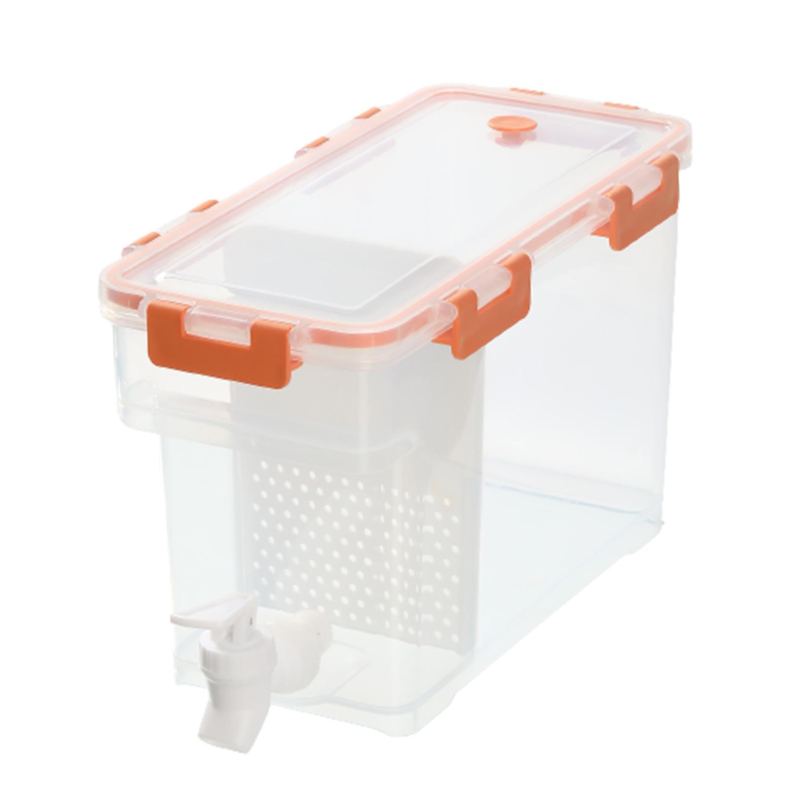 Bothyi - Hervidor Frío Con Dispensador De Bebidas De Tarro De Jugo De Grifo Para Bar Comedor Nevera 6L Naranja