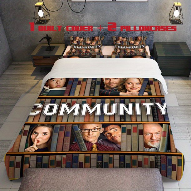 3pcs Movie Theme Pattern Bedding Set Duvet Cover and Pillowcases