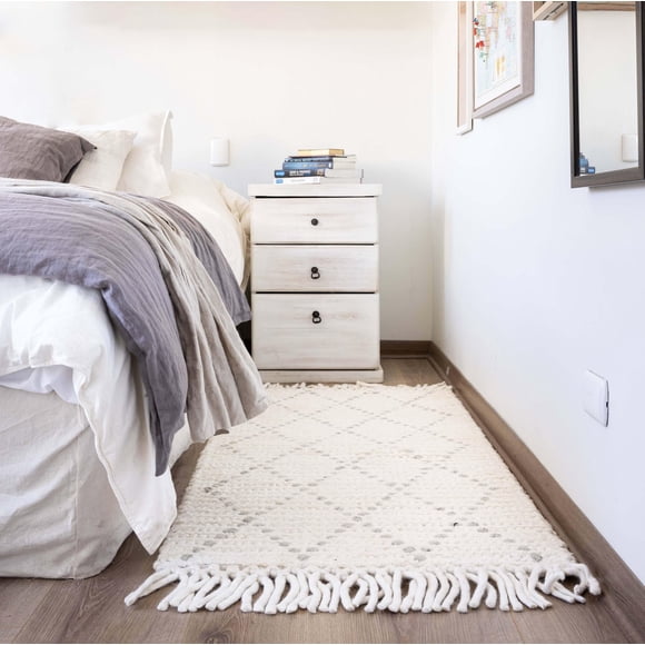 Alfombra Nagpur Living Lana Blanco 200x300