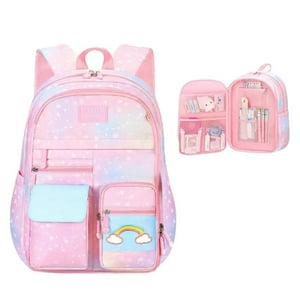 Movac - Mochila Escolar Unicornio Arcoíris Infantil Kawai Para Niña