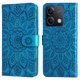 thumbnail image 1 of Funda tipo cartera FOXDOCK para Xiaomi Redmi Note 13 5G , diseño girasol en relieve, cuero PU, cierre magnético, soporte y tarjetero, 1 of 5