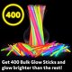 thumbnail image 3 of Glow Sticks PartySticks, paquete de 400 unidades, 20 cm, con conectores, 3 of 6