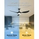 thumbnail image 3 of Ventilador de techo Phylluz 142 cm con luces, 3 aspas, negro, con control remoto, 3 of 3