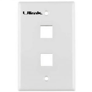 Faceplate Doble 2 Modulo Rj45 / Rj11 Ulink
