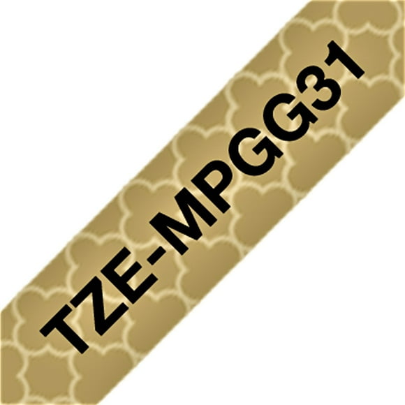 Cinta TZE-MPGG31 Etiquetas decorativas 12mm para rotuladora