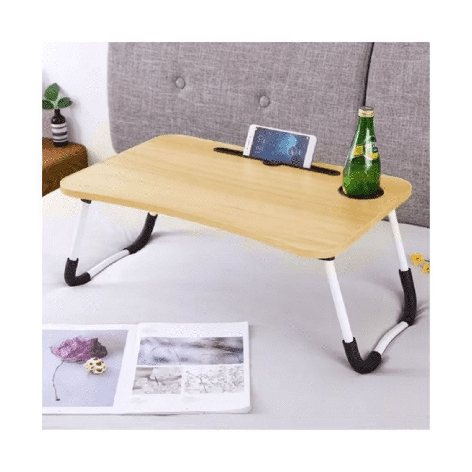 Genérico - Mesa Plegable Para Cama Y Notebook Multifuncional Madera Clara