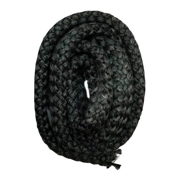 Junta de puerta de estufa de leña de 2,5 metros, cuerda de fibra de vidrio de alta densidad, junta negra, cuerda de sellado para chimenea, junta de 10 mm