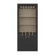 thumbnail image 4 of Bar Alto 2 Puertas Con Botones 5 Botelleros Y Portacopas Beige Y Negro, 4 of 8