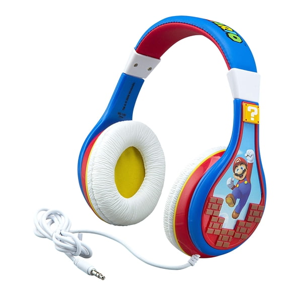 Auriculares eKids Super Mario Kids, estéreo, con cable, para colocar sobre las orejas