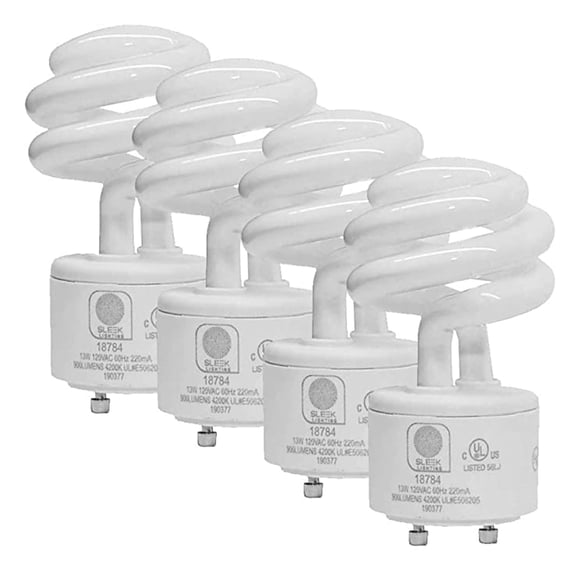 Bombillas SLEEKLIGHTING, base GU24, 13 W, 4200 K, 900 lm, paquete de 4