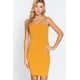 thumbnail image 1 of Vestido Mini De Canalé Grueso Amarillo S, 1 of 4