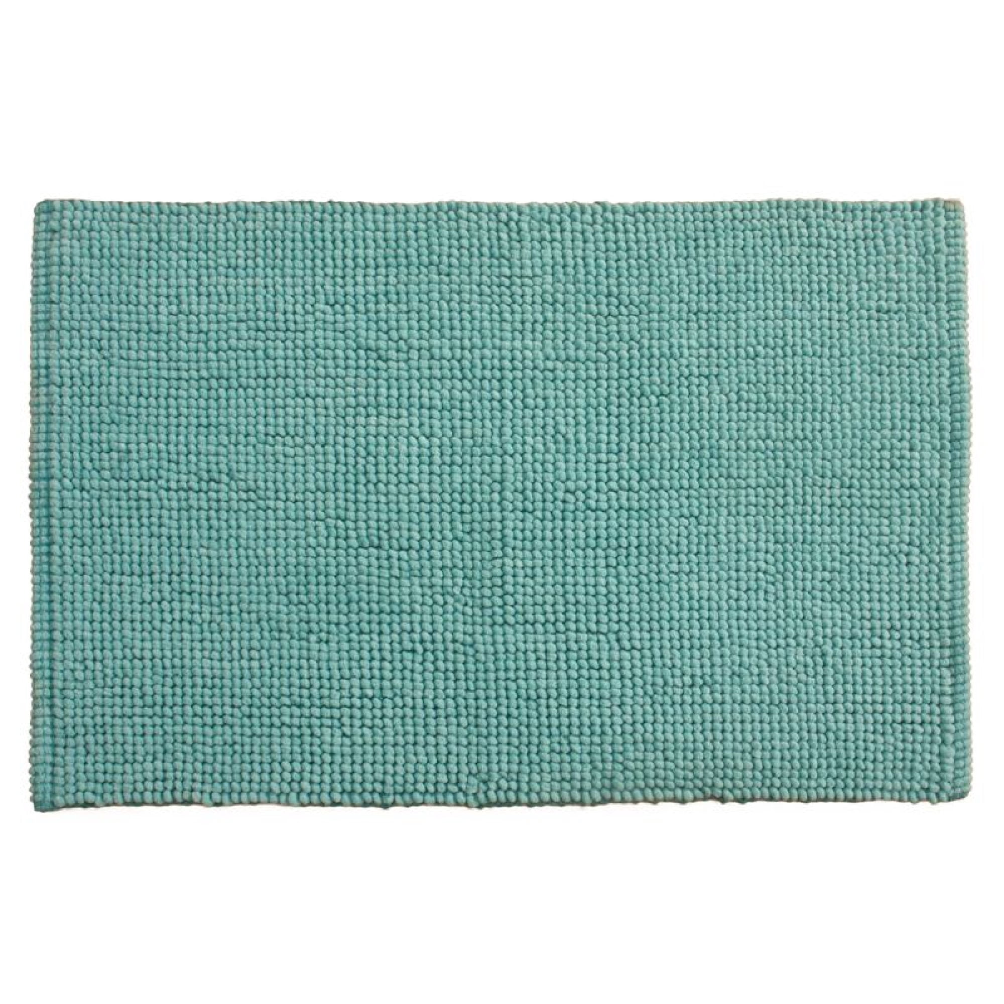 Piso Baño Pompom Menta 37x18cm Algodón