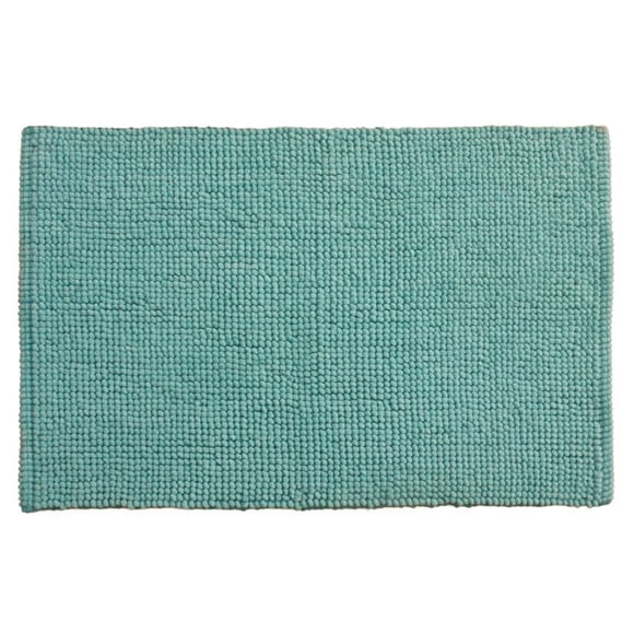 Piso Baño Pompom Menta 37x18cm Algodón