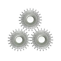 Vgo - Set De 3 Espejos Redondos 25 Cm C/U